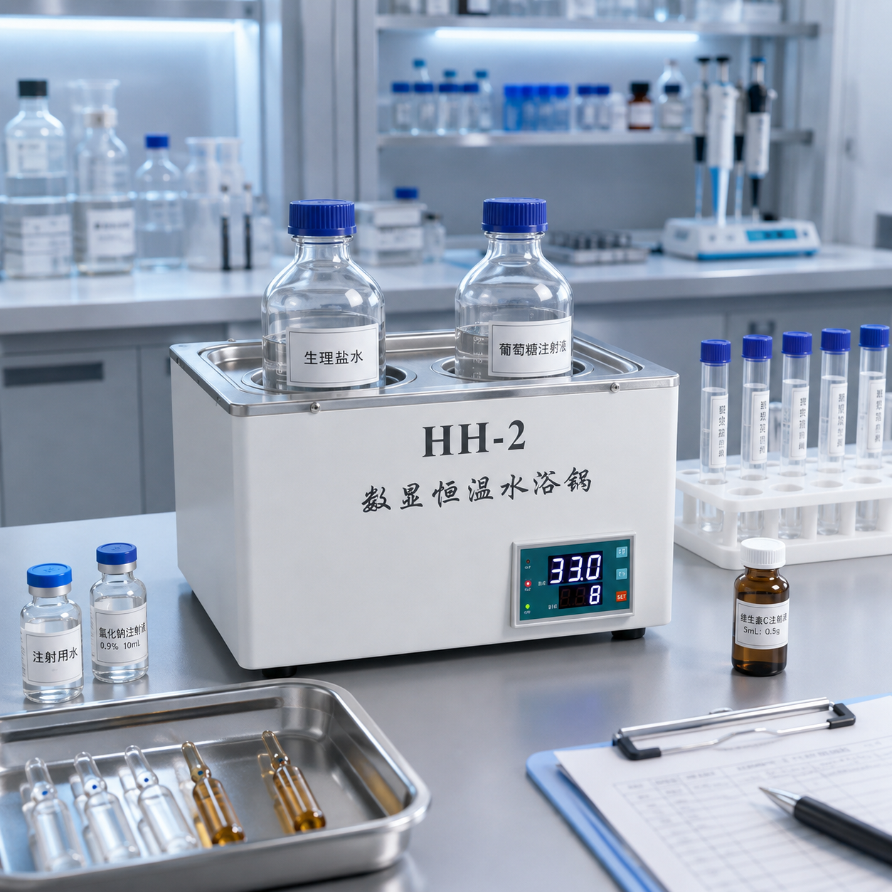 Cenlee Laboratory Reagent Incubation Dual Hole PID Digital Control Room Temp to 100C Constant Temperature Water Bath