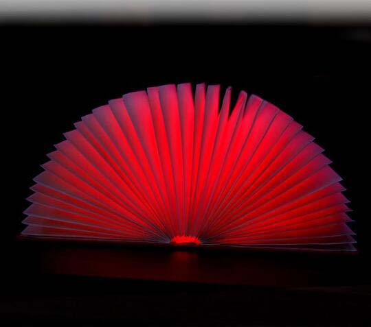 PU Cover 360 Degree Adjustable Rechargable Book Shape Light For Gift