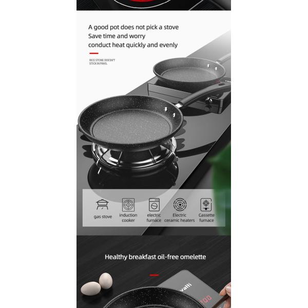 Hot Selling Cooking Kitchen Cookware Cast Iron Steak Frypan Non Stick Iron Skillet Grill Pan Induction Frying Pan