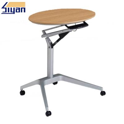 Multi Purpose Overbed Table Swivel Top For Laptop / Dining Table , Dia 500*730-1000mm