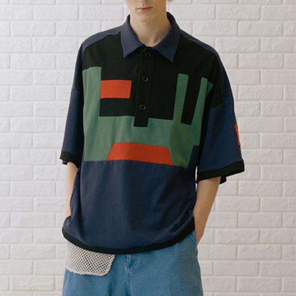 Color Combination Mens Trendy T Shirts Polo Style For Adults / Teenager