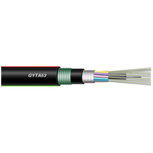 Underground Armored Outdoor Direct Buried Fiber Optic Cable GYTA53 reach to 288cores