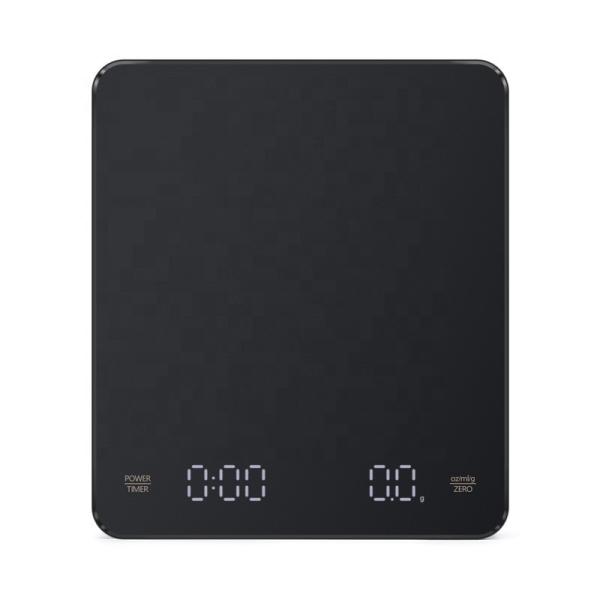 Digital Coffee Scale with Timer Function 3kg Capacity LED Display USB Charge Electronic Weighing Balance High Precision