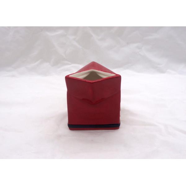 Red Color Christmas Ceramic Cups , Santa Claus 3D Coffee Mug For Holiday Decoration