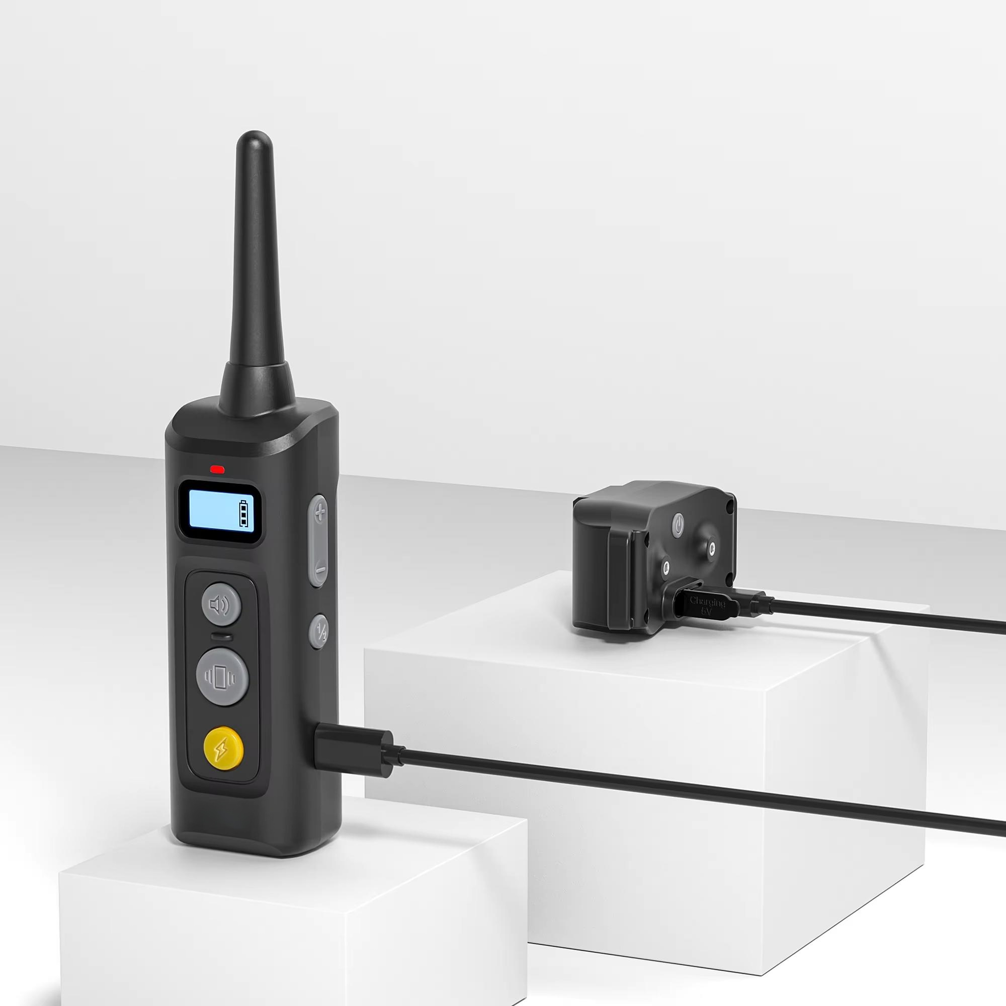 2025 Waterproof Rechargeable Eco-Friendly Fashion Electronic Bark Dog Training Cheap Wired Shock Collar Remote Control Made TPU