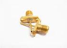 2 Hole Panel Mount SMA RF Connector Flange Female Jack Plug With Solder Cup