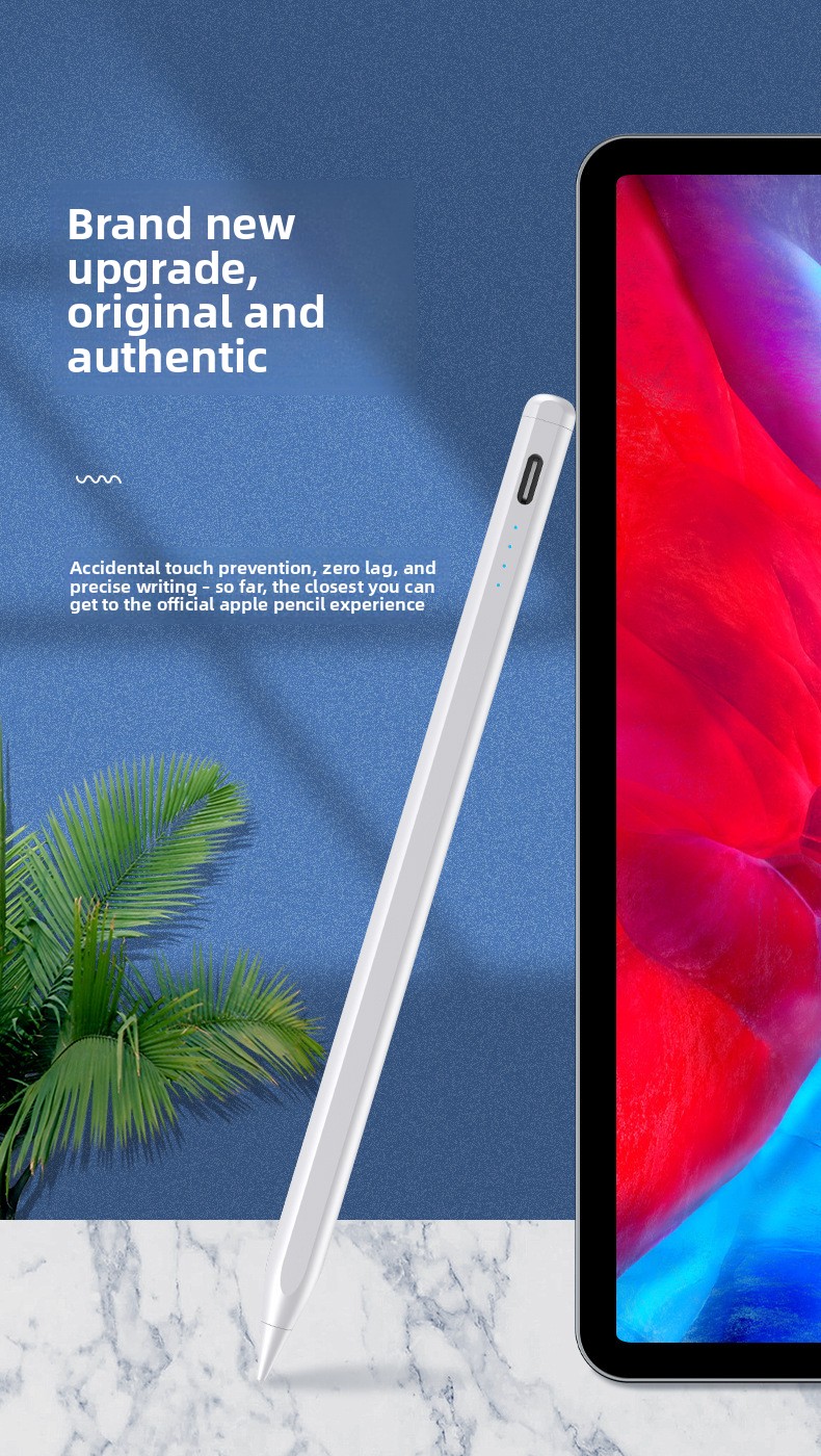 Metal Capacitive Pen for Touch Screen Painting and Handwriting Compatible with Active iPad and for Pencil Adsorbable