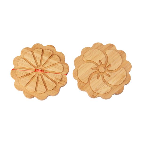 Custom Engraved Bamboo Wooden Coaster Wedding Personalized Coaster Set