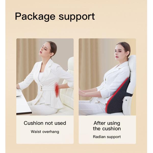 Ergonomic Office Seat Back Support Massage Pillow Knitted and Multi Kinetic Electric