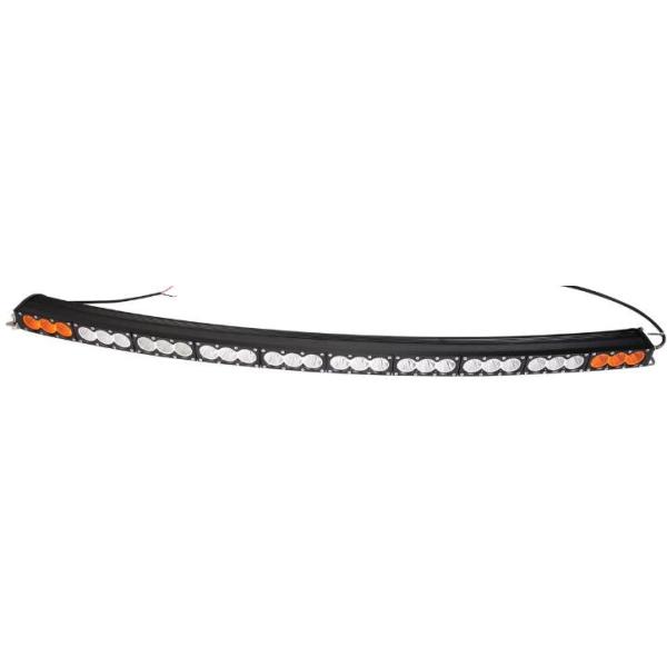 IP67 300w Amber White Curved Light Bar / 27000lm 54 Inch Single Row LED Light Bar