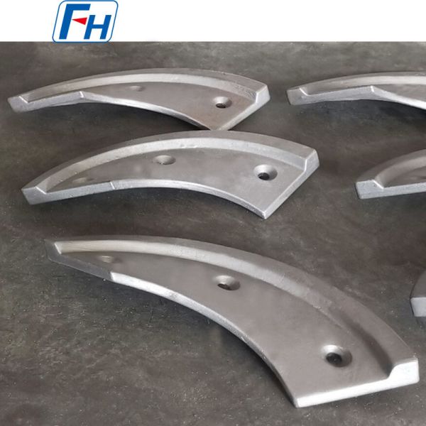 Concrete Mixer Wear Blades (Arc Type Multi-Hole) | FH® Ni Hard Cast Iron Wear Parts