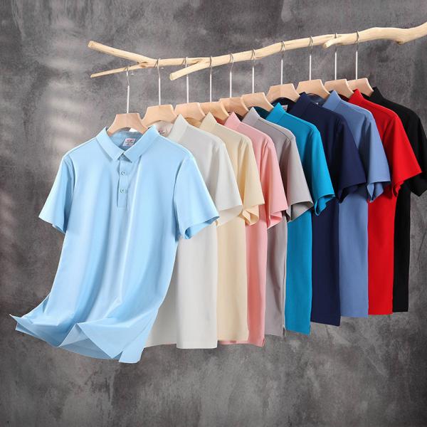 Roupas de trabalho de manga curta camiseta para homens e mulheres logotipo personalizado camisa de polo bordada