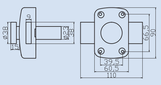 Oem European Style Rim Door Lock Household Door Access Antique Brass Rim Lock
