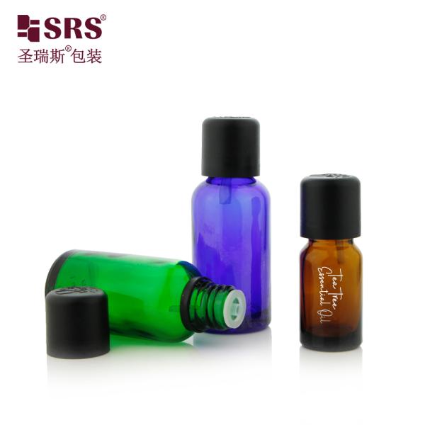 Hair Care Essence Liquid Empty Bottles With Child Proof Cap Glass Essential Oil Bottle