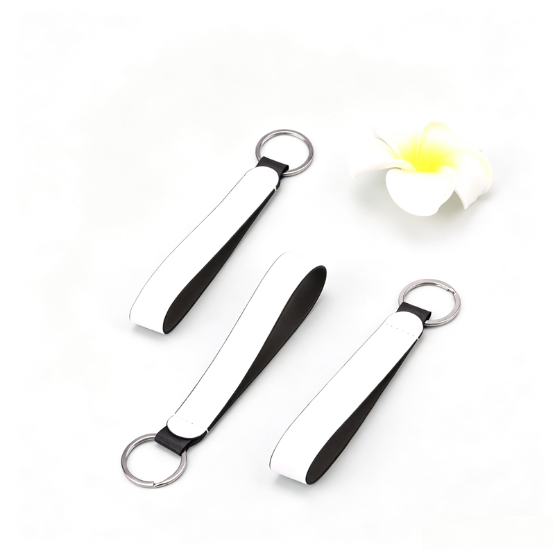 Custom DIY Pattern Leather Neoprene Key Lanyard Sublimation Wristlet Keychain Blanks
