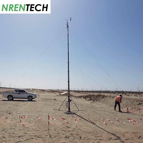 15m Aluminum Mobile Crank Up Telescopic Radio Antenna Mast 10kg payloads