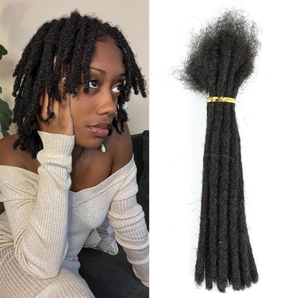Human Hair Extention Dreadlocks Style with Curly Ends Black Hair Style Dreadlocks