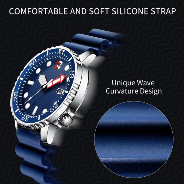 Sports Men'S Quartz Watch Green Water Ghost Fashion Casual Watch
