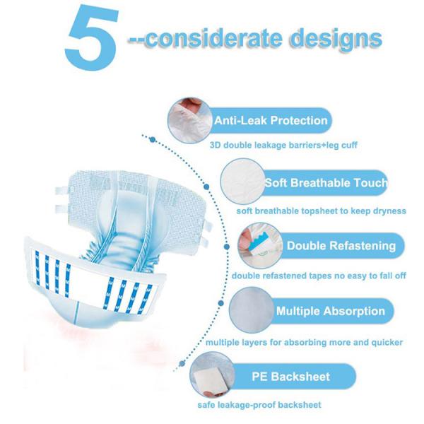 Soft Breathable Adult Pull Up Diapers With 1000ml Absorbency