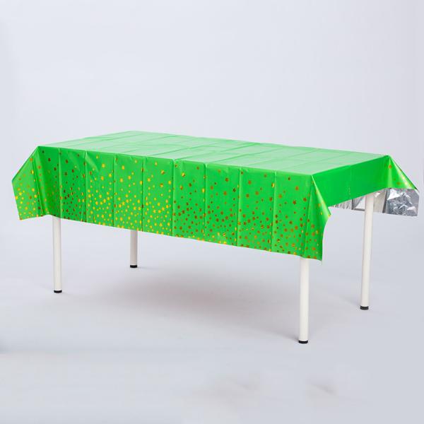 120cm 180cm Green Disposable Party Tablecloth Plastic Party Tablecloth