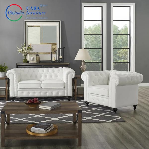 Customized Grey Bedroom Living Room Sofa Set Furniture Velvet