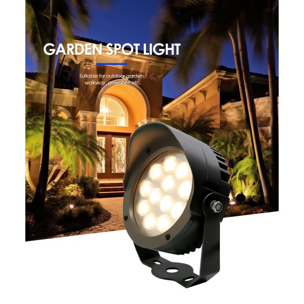 LED Garden Spot Light with Adjustable Focus Diameter 160MM 36W Built-in DMX512