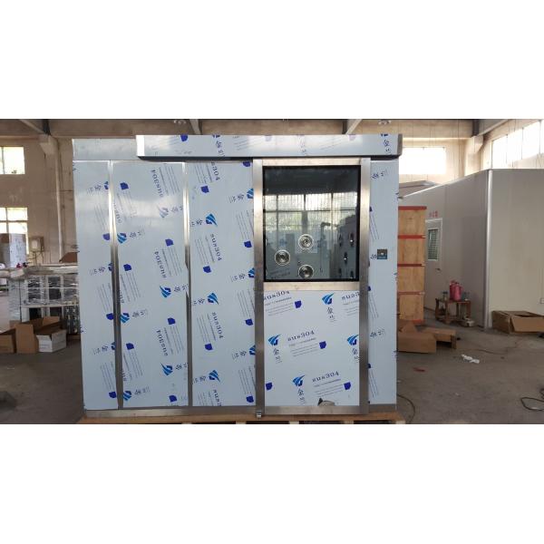 Auto Slide Door Clean Room Air Shower With Three Side Blowing Class 1000