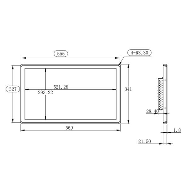 23.6-Inch Windows Touch Embedded Display for Medical Diagnostics, CNC Machines, Oil Refinery Systems, and Advanced Control Panels