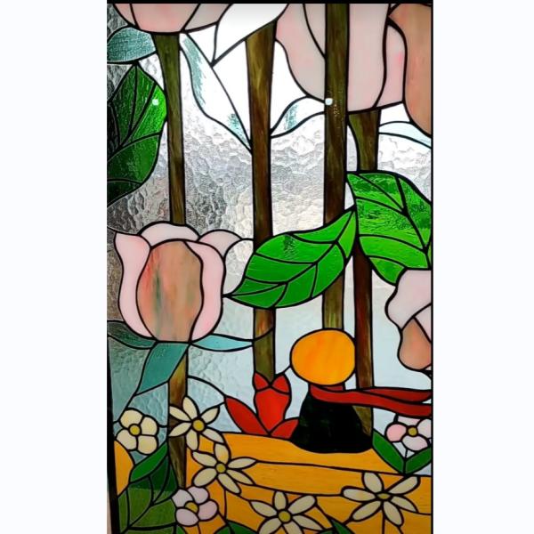 Painel de vidro colorido vidro decorativo OEM ODM para edifícios parede teto igreja e porta