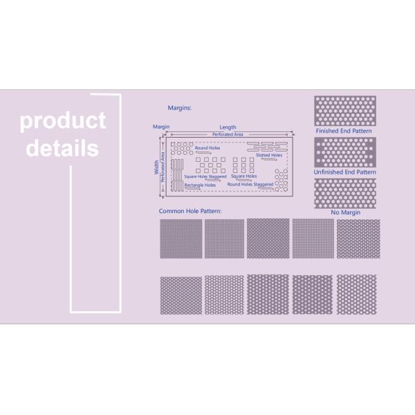 Slotted Perforated Aluminum Sheet Metal Screen 0.3mm - 1.2mm Thickness
