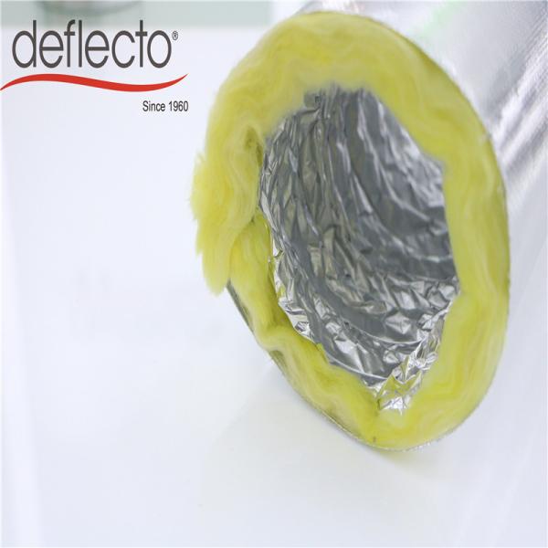 Glass Wool Insulated Exhaust Duct , 18k 200mm Flexible Ducting Heat Insulation