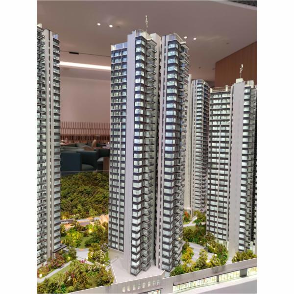 Multi Story Architectural Scale Model 1:100 Urban Architecture Model Green Landscaping