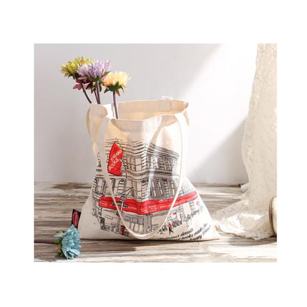 Faddish Personalized Canvas Tote Bags Washable Environmental Protection