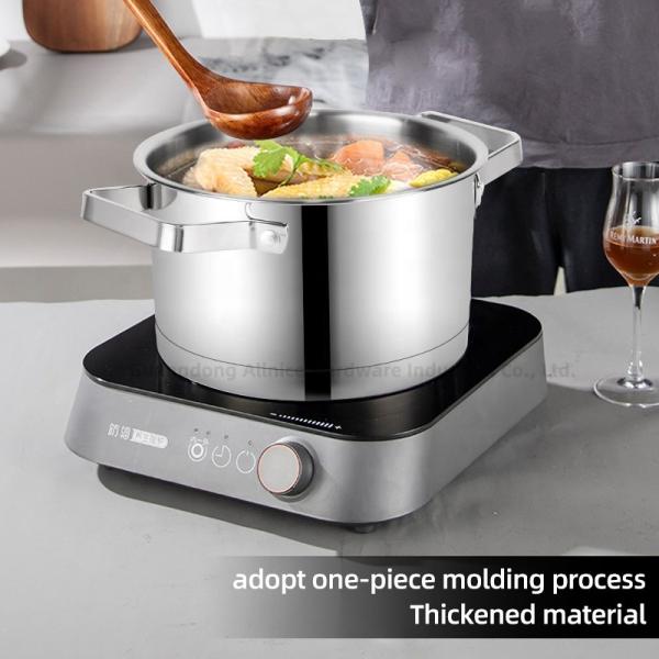 High Quality Kitchenware 6 Pcs Stainless Steel Soup Pot Set Cookware Set With Glass Lid