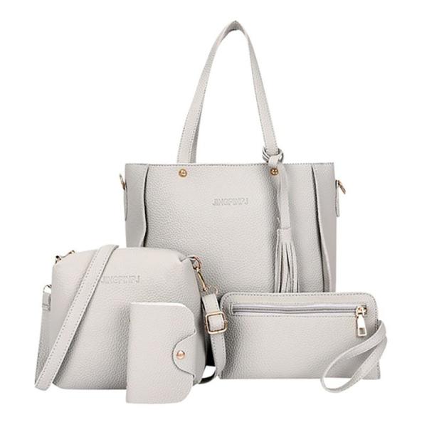 4Pcs/Set Women PU Crossbody Bag Set Leather Shoulder Bags Ladies Purse