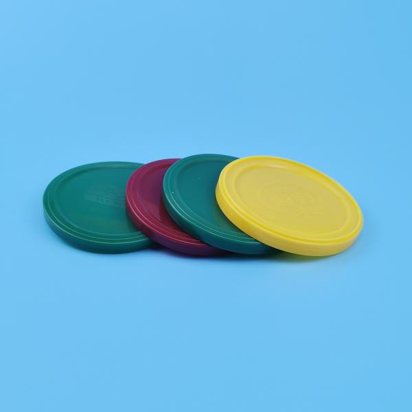 Tampa plástica do PE do produto comestível 52mm do GV para latas do alimento