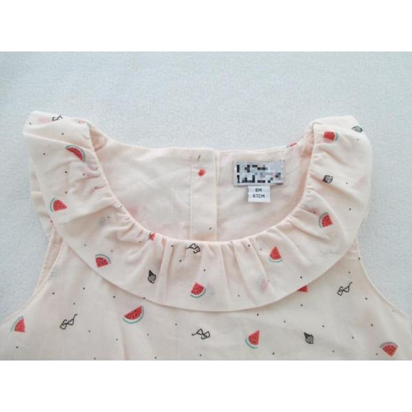 Girl Woven Cotton Voile Dress Whole Lining Peter Pan Collar