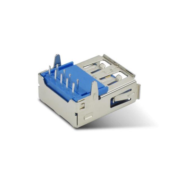 Solder PCB USB 3.0 Female Connector With 90 Degree Straight Jack
