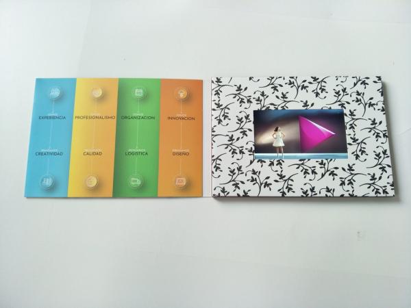 Business Advertising LCD Video Brochure IPS TFT Screen A5 Book Size