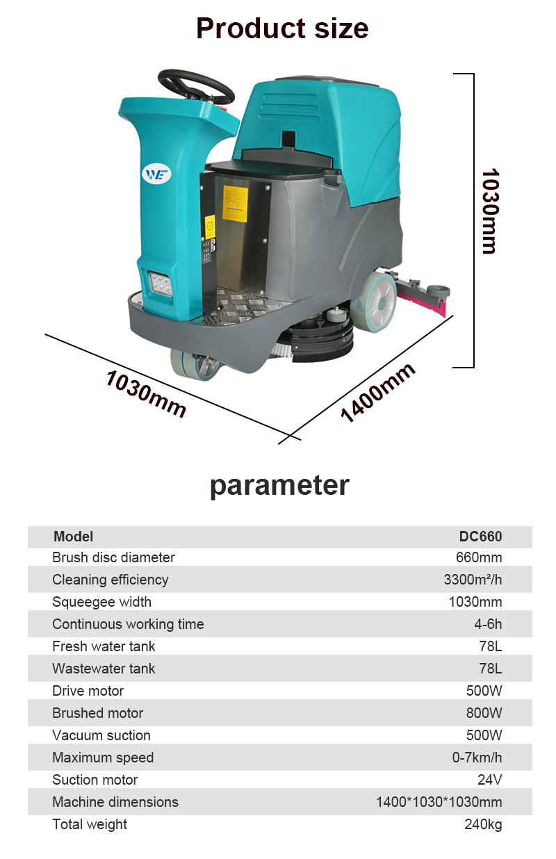 Industrial Ride on Floor Cleaning Machine Vinyl Epoxy Marble Tile Commercial Floor Cleaning Washing Machine