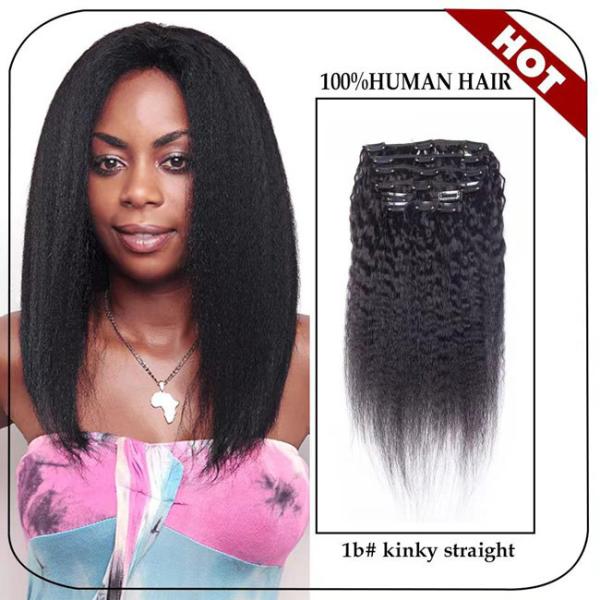 Kinky Curly Clip In Afro Weave Extensões de cabelo Africano-Americano OEM