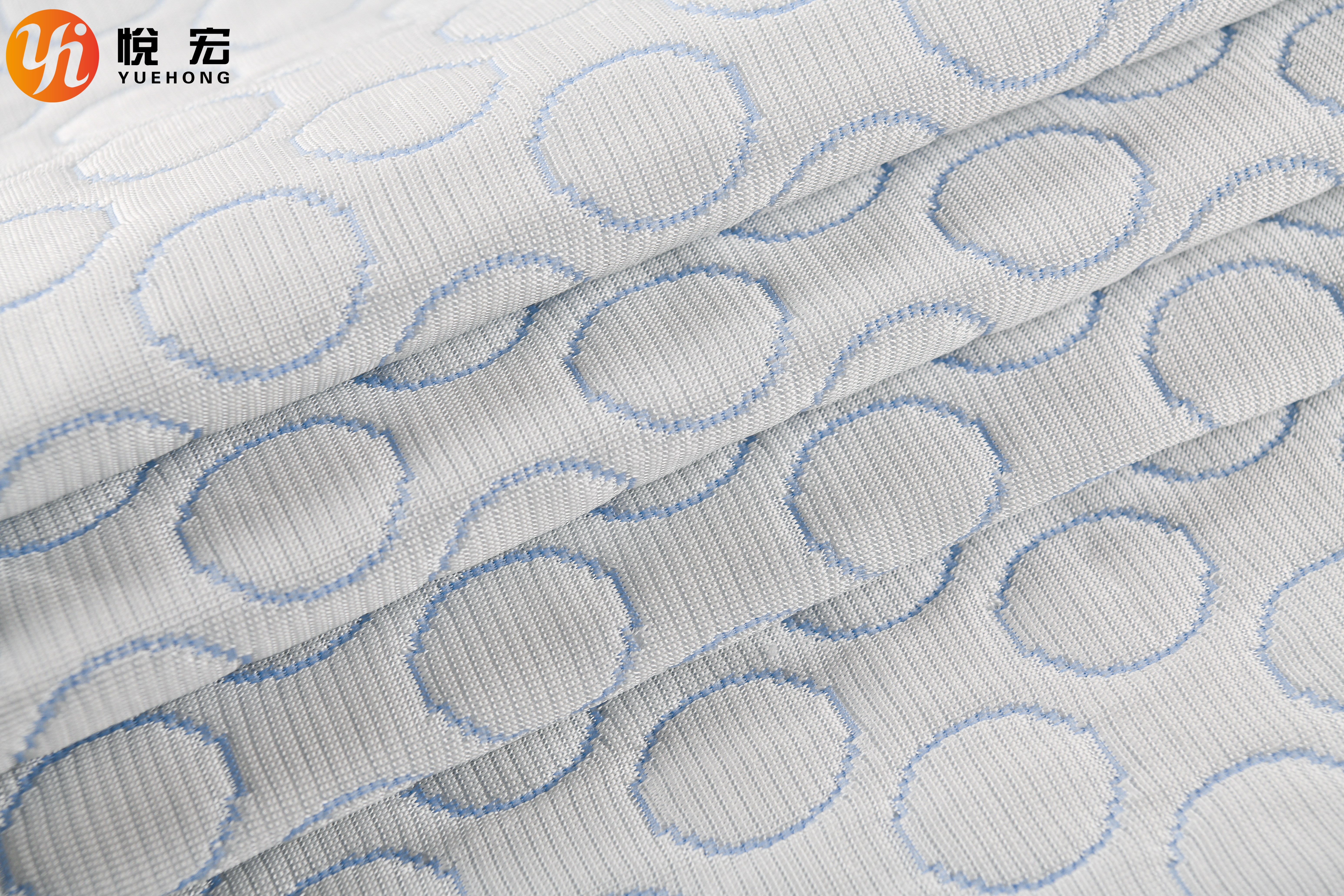 570GSM Jacquard Knit Fabric Soft Cotton  Summer Mattress Protector Fabric