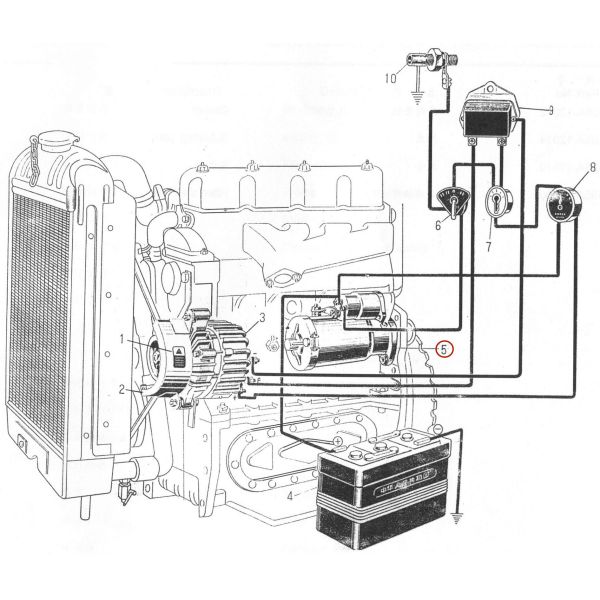 495AG Diesel Engine Spare Part - Starting Motor - QD1328C