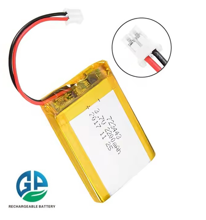 KC CB IEC62133 Утверждена 3.7v 2200mah 723443 полимерная литий-ионная батарея