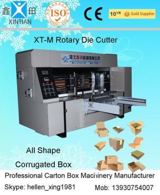 Small Automatic Paper Die Cutting Machine / Rotary Die Cutting Equipment 7.5kw