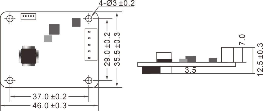 DTS6-V1 Dynamic Tilt Sensor with Voltage Output