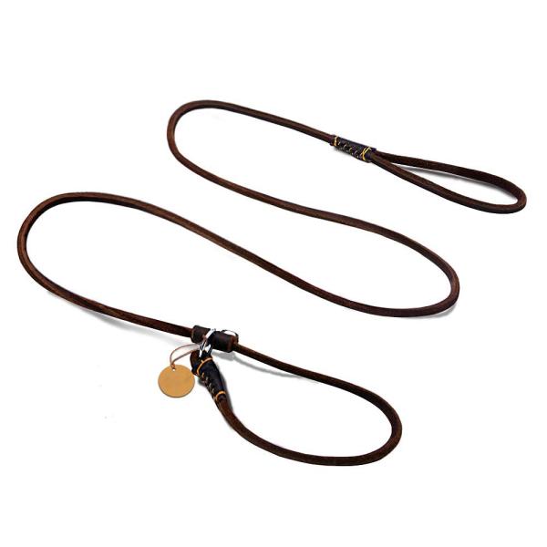 2 In 1 Real  Leather Pet Collar Quick Release Adjustable Lightweight Ultra Thin