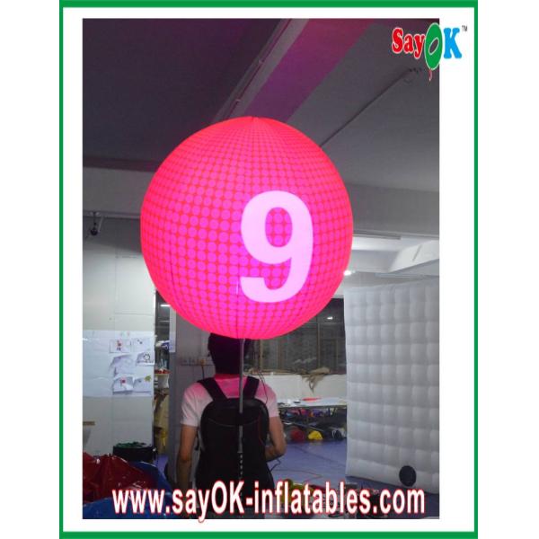 Rosa inflable modificado para requisitos particulares del globo de la mochila del diámetro los 0.8m para hacer publicidad