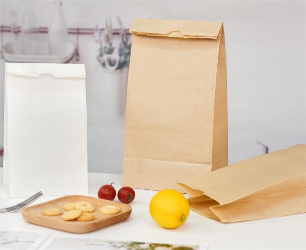 Custom Brown SOS Paper Bags Recyclable Without Handle Fast Food Paper Bags