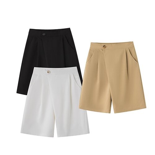 OEM maufactory  Summer New Polyester Five Point Pants Straight Panties Casual